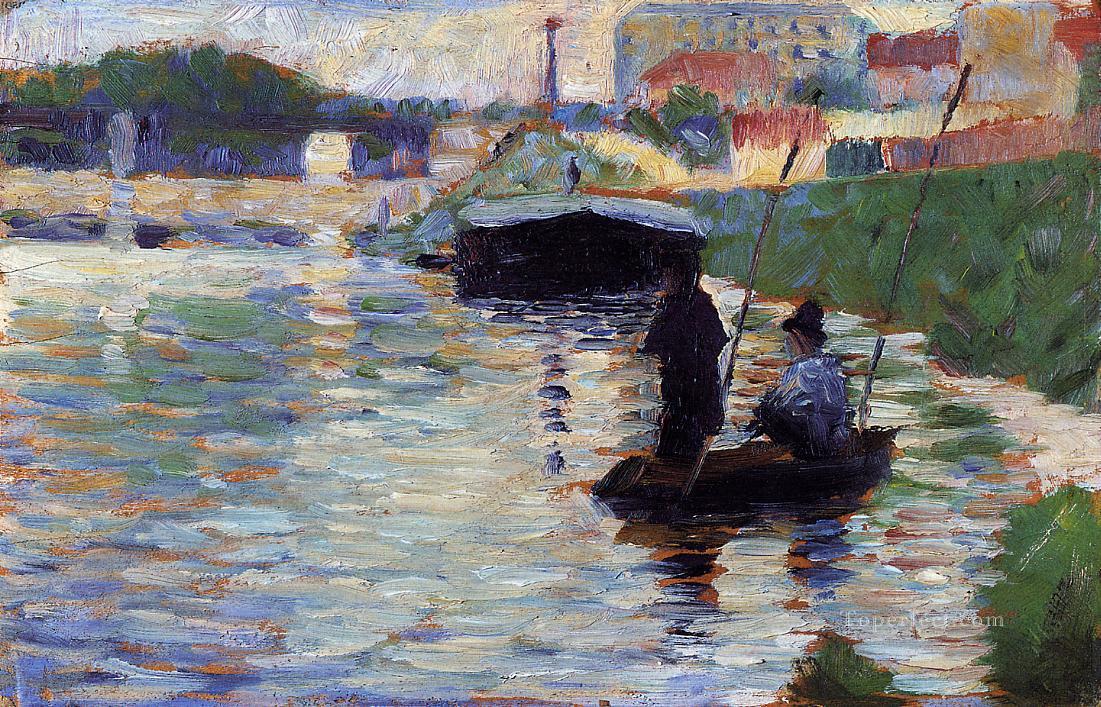 the bridge view of the seine 1883 Oil Paintings